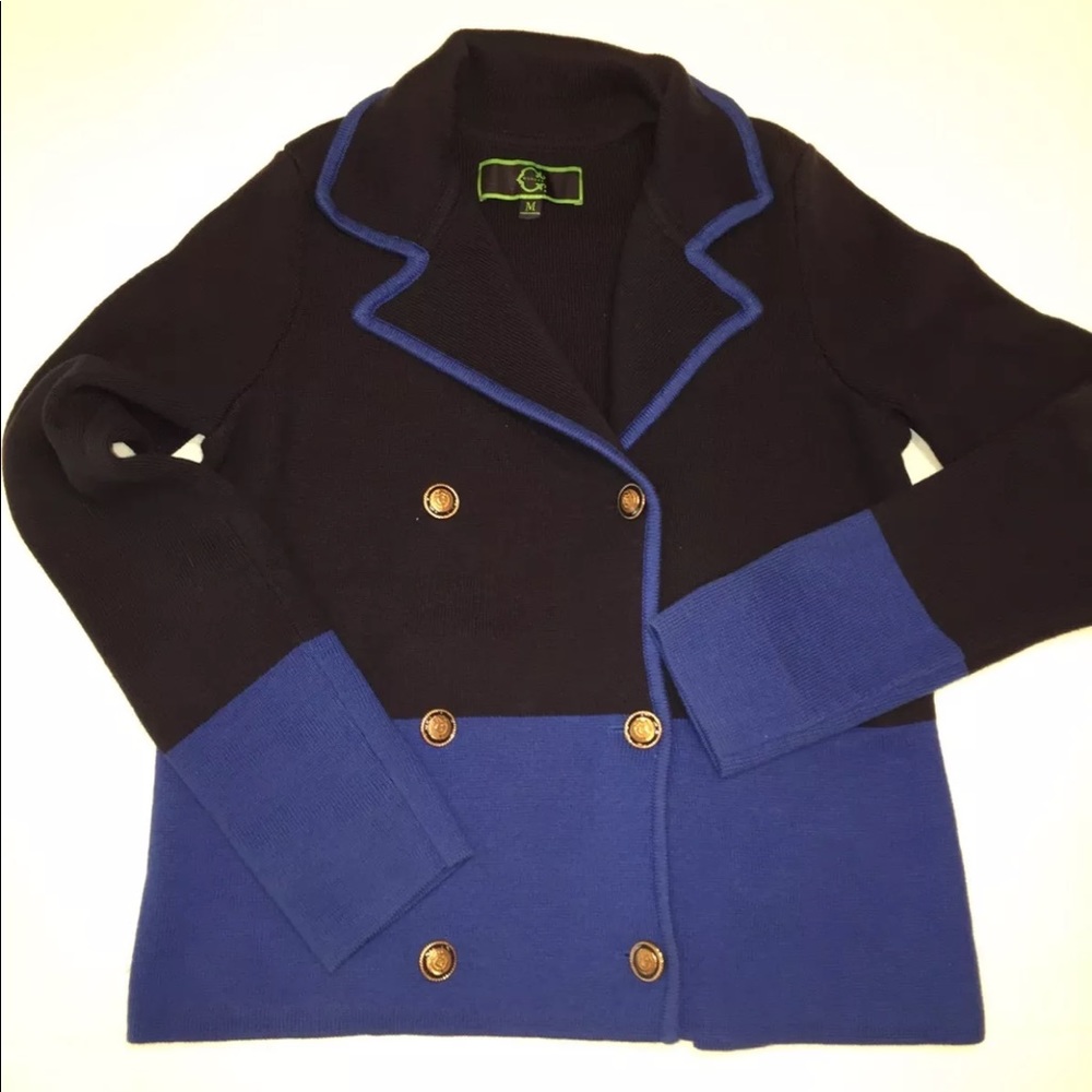 C Wonder Classic Sweater Blazer With Color Block